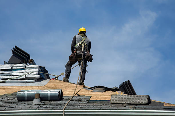 Professional Roofing technician working in Fall River, WI